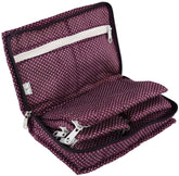 Kuber Industries Heart Home Cotton Multipurpose 7 Pocket Dot Printed Jewellery Storage Bag Pouch/Travel Kit Organizer (Purple)-KUBMART15427